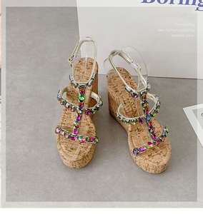 Soldes Exceptionnelles 2024 : Nouvelles Sandales Compensées Polyvalentes Confortables à Semelle Épaisse pour Femmes - Product Image 5