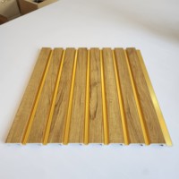 Panneau mural en PVC PS imperméable personnalisé, revêtement mural en polystyrène plastique imitation bois pour la décoration intérieure des bureaux, prix d'usine 1 an