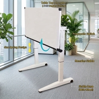 Cadre de bureau debout moderne réglable en hauteur avec double pied en métal, base de bureau pliable à levage pneumatique pour la maison et le bureau