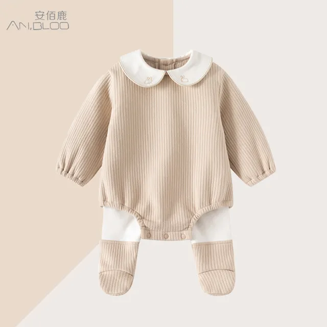 Ingrosso primavera autunno autunno bambine 0-3 mesi grazioso elegante cotone bebè 2 set tutina abbigliamento per neonato