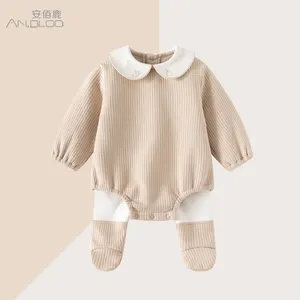 Wholesale spring autumn Fall Baby girls 0-3 months cute stylish cotton baby 2 sets newborn baby clothing romper