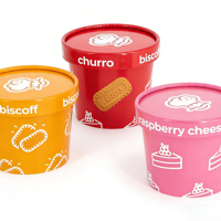 Gobelets en papier jetables personnalisés de qualité alimentaire avec couvercles pour thé, crème glacée, café, yaourt, pâtisserie – Papier artisanal du Guangxi