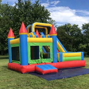Château Gonflable Commercial <span class=keywords><strong>pour</strong></span> la <span class=keywords><strong>Location</strong></span>, Combo Château Gonflable et Toboggan <span class=keywords><strong>pour</strong></span> Enfants, Idéal <span class=keywords><strong>pour</strong></span> Fêtes et Événements - Product Image 2
