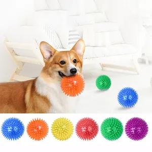 Grosir 2024 desain baru Mini lembut sensorik beberapa warna Spiky bola pijat mainan hewan peliharaan untuk kucing anjing