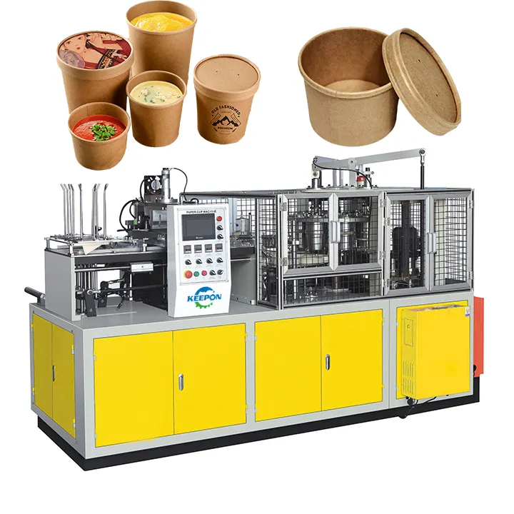 2021 Neues Design Horizontal Shaft Drive Typ Einweg papier Food Bowls Cup Geschirr herstellungs maschine in Super qualität