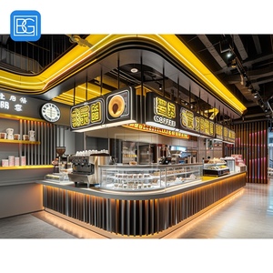 <span class=keywords><strong>Comptoir</strong></span> de présentation de pâtisseries sur mesure pour café, unité de <span class=keywords><strong>comptoir</strong></span> en <span class=keywords><strong>bois</strong></span>, zone de service frontale, étagère murale de présentation - Product Image 2