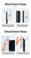 Adaptador AOLION para Controles Joy-Con de Switch, Convertidor Magnético Recargable para Usar con la Consola Switch 2