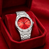 Personalisieren Sie Ihr Logo Herren Luxus Hochwertige Edelstahl Wasserdichte Quarz-Uhr Kalender Mattiertes Gehäuse Herrenuhren