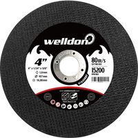 Disque de coupe / disque abrasif de haute qualité Welldon 107 mm (4 pouces) pour métal et acier inoxydable, fabrication chinoise