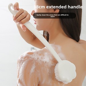 Zenidoo Modern Long-Handle Cat Paw <b>Scrubbing</b> Bath <b>Brush</b> Oval Soft Fur Design Plastic Material for Children & Babies - Product Image 3