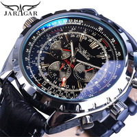 Montre à quartz personnalisée avec logo, boîtier en alliage, cadran multiple, style aviation, bracelet en cuir, design personnalisé, montres pour hommes de marque