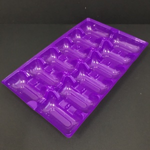Barquette alimentaire jetable en plastique PET écologique pour huîtres avec 12 compartiments, marque ECODE - Product Image 4