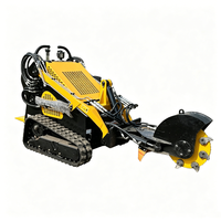 Nouvel accessoire hydraulique multifonctionnel pour chargeuse compacte, broyeur de souches d'arbres pour le défrichement des terres