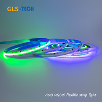 Bande LED COB WS2811 RGBIC 720 LED 20IC 12V 24V 10mm 12mm PCB Blanc Adressable pour Décoration Intérieure