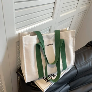 Sac fourre-tout en toile de grande capacité, écologique, imprimé avec un logo personnalisé, vente en gros - Product Image 1