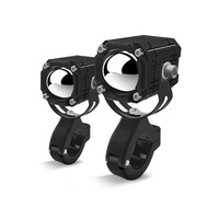 Yosovlamp Moto LED projecteur 30W jaune feux de croisement blanc feux de route 3000LM rouge bleu lumière oeil du diable