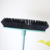Brosse à récurer les sols manche en métal poils rigides lame en caoutchouc épurateur salle de bain cuisine mur pont lavage pousser brosse de nettoyage