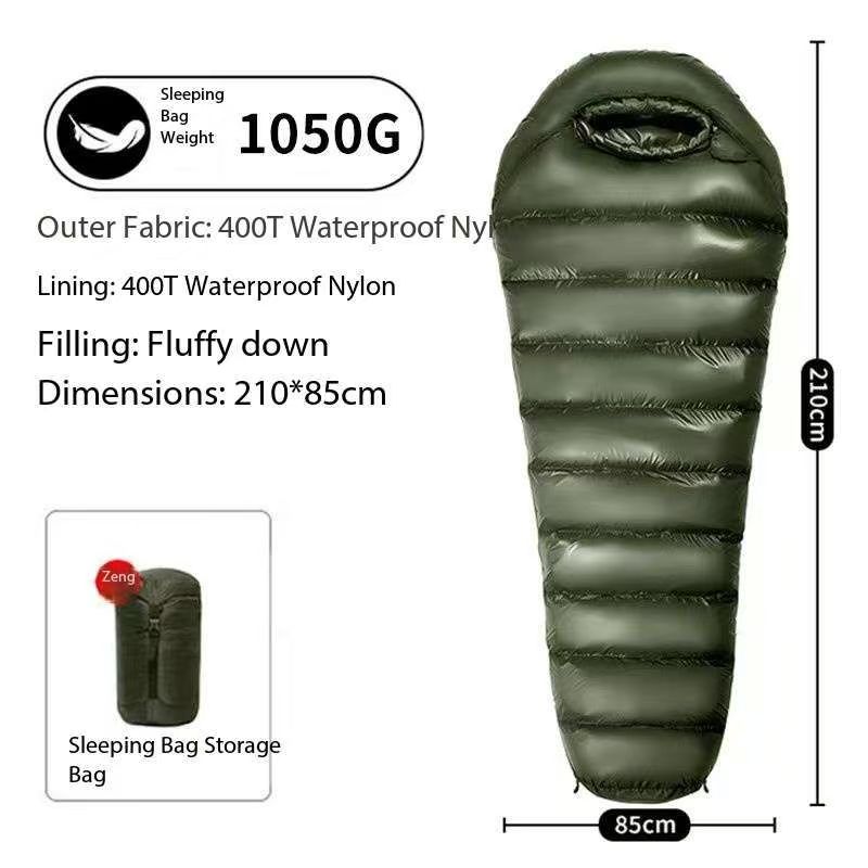 green  sleeping bag 600g