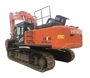 Excavadora sobre orugas Hitachi Zaxis 470 usada barata, excavadora pesada de 47 toneladas pintada Original de Japón - Product Image 1