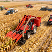 Cosechadora de Maíz Dulce Pequeña Totalmente Automática, Precio de la Máquina Cosechadora de Maíz para Granjas con Montaje en Tractor