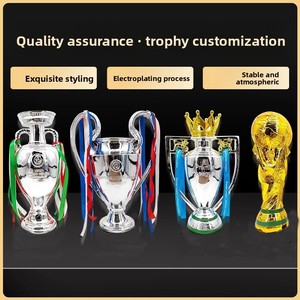 Collezione di Mini Trofei di Calcio Cristiano <span class=keywords><strong>Ronaldo</strong></span> per Coppa Euro e La Liga, Modelli in Resina Personalizzabili - Product Image 2