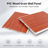 Panneau mural en PVC ignifuge, résistant à l'humidité et à la chaleur, imperméable, à effet bois, pour hôtel, hôpital, centre commercial et plafond de bureau