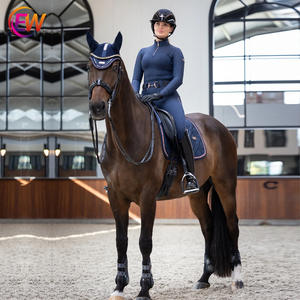 <span class=keywords><strong>Maglia</strong></span> da Equitazione EW di Dongguan, Nuova Collezione, Maniche Lunghe, Base Layer Equestre, Blu Navy, Oro Rosa, Nero con Cristalli, <span class=keywords><strong>Maglia</strong></span> da Competizione - Product Image 3