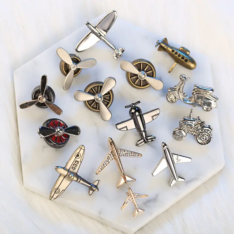 Breloques d'avion en argent Plane Crafting Jewelry Accessory Brooches For Men