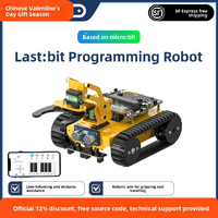 Kit de Coche Inteligente Microbit de Chipboard Yahboom Last:bit, Robot Educativo Programable con Brazo Robótico y Programación en Python