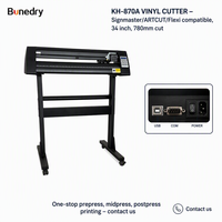 Presse à chaud KH-870A, traceur de découpe de vinyle 870 mm (34 pouces) 780 mm, compatible Signmaster ARTCUT Flexi CorelDraw pour autocollants, décalcomanies, HTV