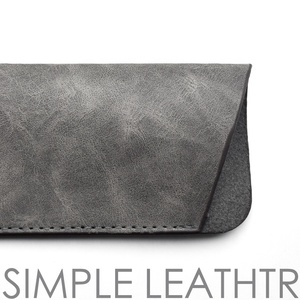 Fábrica al por mayor diseño simple clásico negro marrón PU cuero gafas bolsa caso logotipo personalizado resistente a la abrasión lectura - Product Image 4