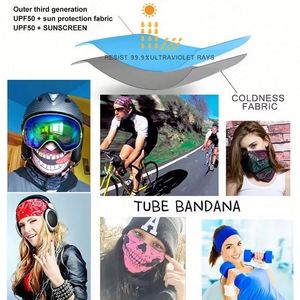 Bandana tactique sans couture unisexe, imprimé camouflage, masque facial, écharpe de cyclisme, cache-cou respirant, protection faciale, foulard de randonnée - Product Image 4