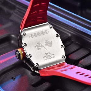 Montres à quartz pour hommes PAGANI DESIGN PD-1738, forme barillet, étanches, montre-bracelet pour hommes VH65, silicone, luminescent, miroir saphir - Product Image 5