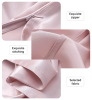 Taies d'oreiller personnalisées 100% soie de mûrier 19/16mm avec logo brodé 3D pour usage domestique et hôtelier