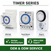 Sakelar Timer Pemanas Air Otomatis 24 Jam dengan Penutup Transparan, Cincin Biru, dan Pin Geser