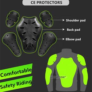 Chaqueta de motocicleta de Nivel 2 CE, equipo de protección integrado, ropa de motocicleta dentro del pecho, espalda, codo, hombrera, almohadillas de armadura de columna vertebral - Product Image 3