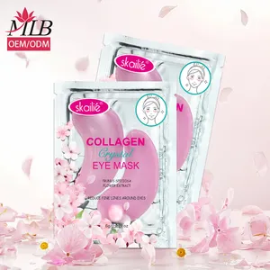 MLB Private Label Environmentally Friendly Dissolvable Anti Wrinkle Remove Dark Circle Pink Crystal Collagen Eye Mask Gel Patch