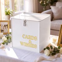 Boîte à cartes de mariage en acrylique vert avec serrure métallique, boîte de collecte d'argent pour mariage, anniversaire, fête de remise de diplôme