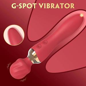 Baguette vibrante AV à double tête Gode puissant Massage par vibration Double moteur Stimulateur de tétons et de clitoris Jouets sexuels pour adultes - Product Image 4