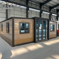 Maisonnette mobile ignifugée de 20 pieds, modèle de luxe, avec toilettes, salle de bain et cuisine, design ferme, pour extérieur, directement de l'usine