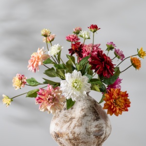 Flores de Dalia simuladas de aspecto realista de alta calidad fáciles de cuidar con tallos de alta calidad para exhibición - Product Image 2
