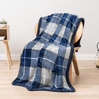 Plaid Sherpa pour canapé, lit ou fauteuil, 460 GSM, doux, en flanelle polaire, réversible, chaud et confortable, lavable en machine
