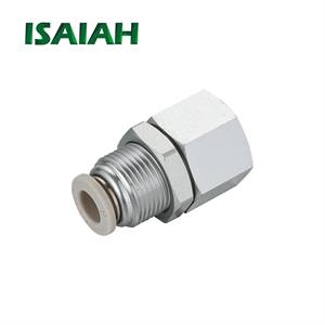 空気圧クイックコネクタ プラスチックボタン アルミニウム合金ボディ材質 プッシュインバルクヘッドエア継手 - Product Image 5