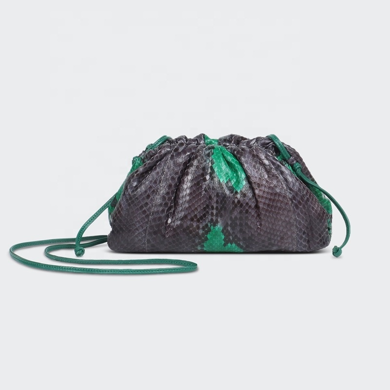 Pochette Vintage En Peau De Serpent - Camel - Fourre-tout Femme - Occasion