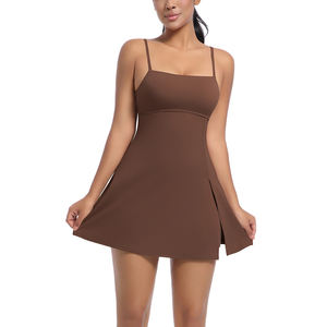 จั๊มสูทกระโปรงเทนนิสชุดออกกำลังกายสีพื้นหลังเซ็กซี่ชุดเล่นกีฬาชุดเล่นเทนนิส - Product Image 5