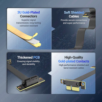 JEYI Factory PCIe 3,0/4,0 X1 Cable elevador 90 Extensión de ángulo recto para WiFi/M.2/Tarjeta USB Bulk & Enterprise Ready Stock disponible