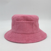 Chapeau Bob en Tissu Éponge avec Logos Brodés Personnalisés et Poche, Doublure en Satin pour Adultes et Enfants