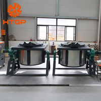 Fourneau de fusion d'aluminium à induction inclinable, capacité de 150 à 500 kg, industriel, pour fonderie, moulage et recyclage de l'aluminium