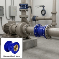 Clapet anti-retour silencieux en fonte ductile NBR EPDM PN10, raccordement à bride de 2 à 12 pouces, OEM pour l'alimentation en eau, le chauffage et les eaux usées