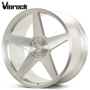 Roue forgée Viorock: blanc brillant, cinq rayons, 18 - 20 pouces, 5*112,5*120 pour <span class=keywords><strong>Golf</strong></span> <span class=keywords><strong>GTI</strong></span>. CAYENNE TAYCAN 991 GT3RS - Product Image 3